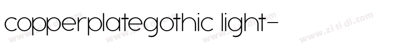 copperplategothic light字体转换